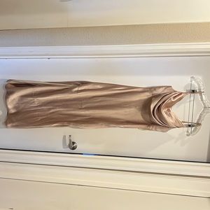 Revelry Skye Satin Dress - size 10 - gold champagne